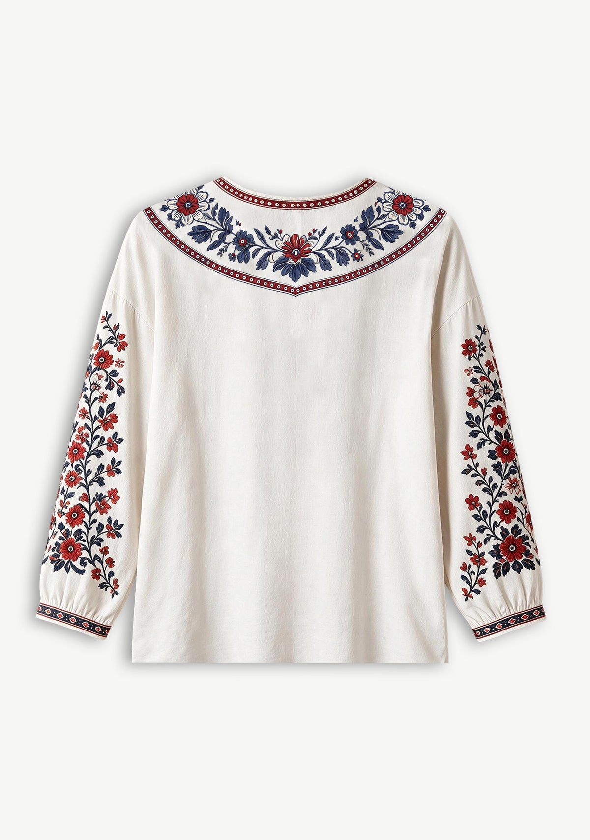 New England Patriots Bohemian Floral Printed V-Neck Long Sleeve Shirt