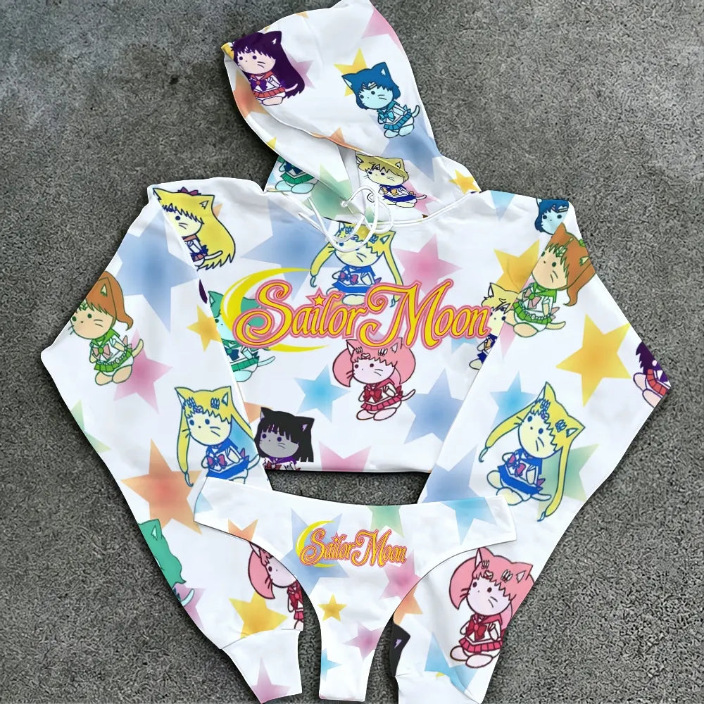 "Sailor Moon" Women's Hooded Thicken Suit Set
