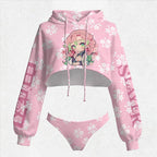 "Demon Slayer" Women's Hooded Thicken Suit Set