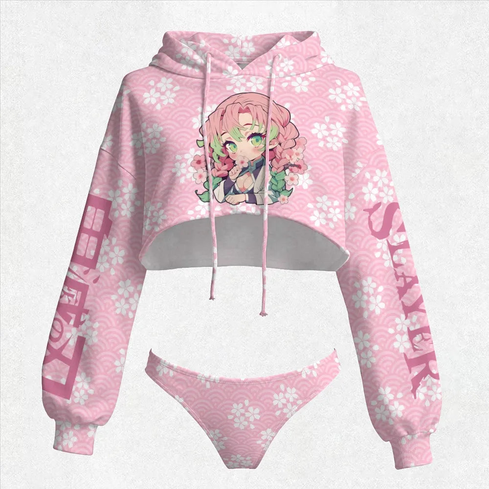 "Demon Slayer" Women's Hooded Thicken Suit Set