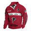 Atlanta Falcons Custom Burgundy Button Mock Neck Sweatshirt