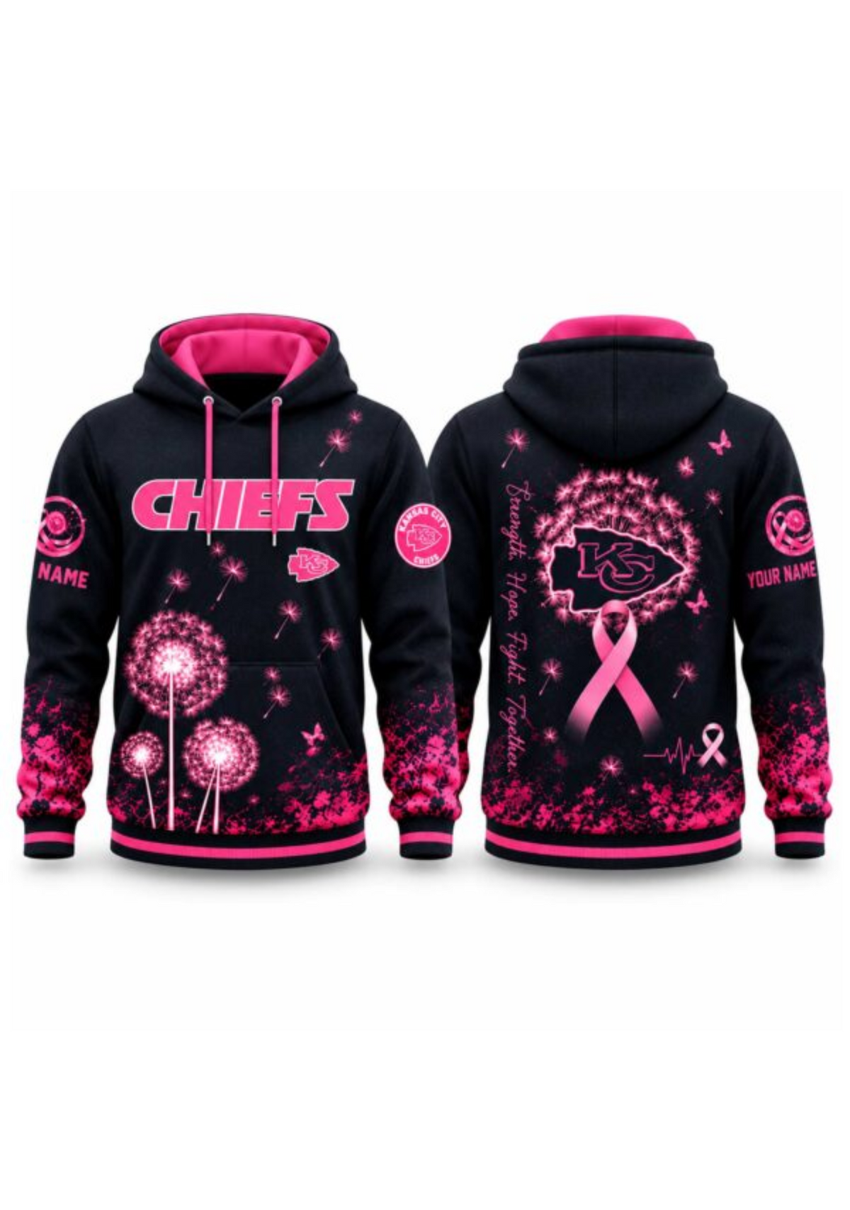 Kansas City Chiefs Breast Cancer Awareness Dandelion Hoodie Main image