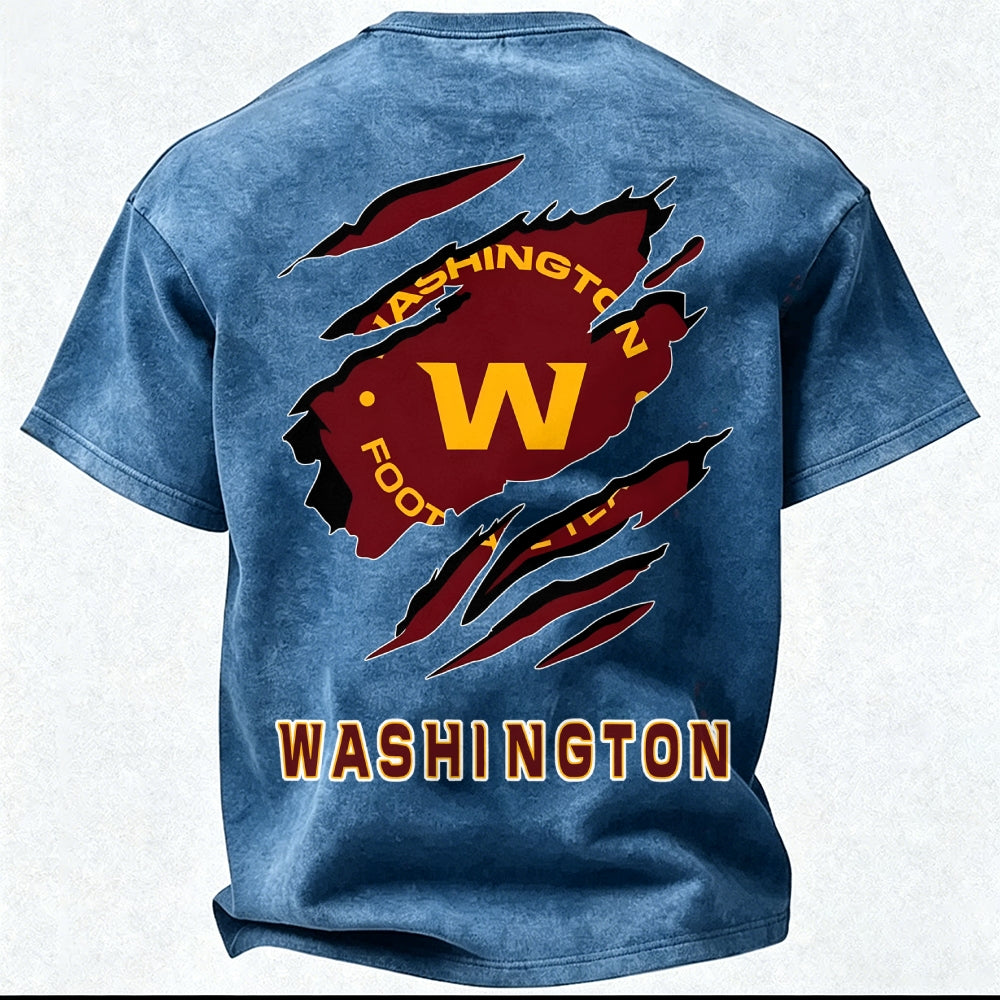 Washington Commanders Printed Unisex 100% Pure Cotton Washed T-Shirt