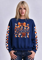Women's Chicago Bears Floral Bow Crewneck Sweatshirt