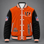 Cincinnati Bengals Orange & Black Color Block Varsity Jacket
