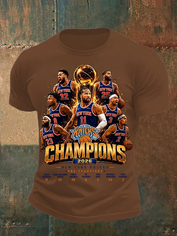 Men's New York Knicks Champions Team Roster T-shirt