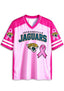 Women Jacksonville Jaguars Breast Cancer Awareness Pink Ribbon Mesh Jersey