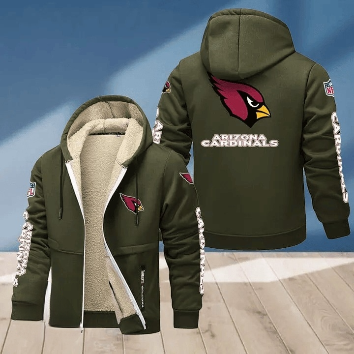 Arizona Cardinals Multicolor Thick Zip-Up Hoodie