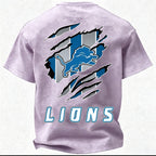 Detroit Lions Printed Unisex 100% Pure Cotton Washed T-Shirt
