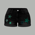 Philadelphia Eagles X Pokémon Bodysuit  & Stretch Black Denim Shorts Two-Piece Set