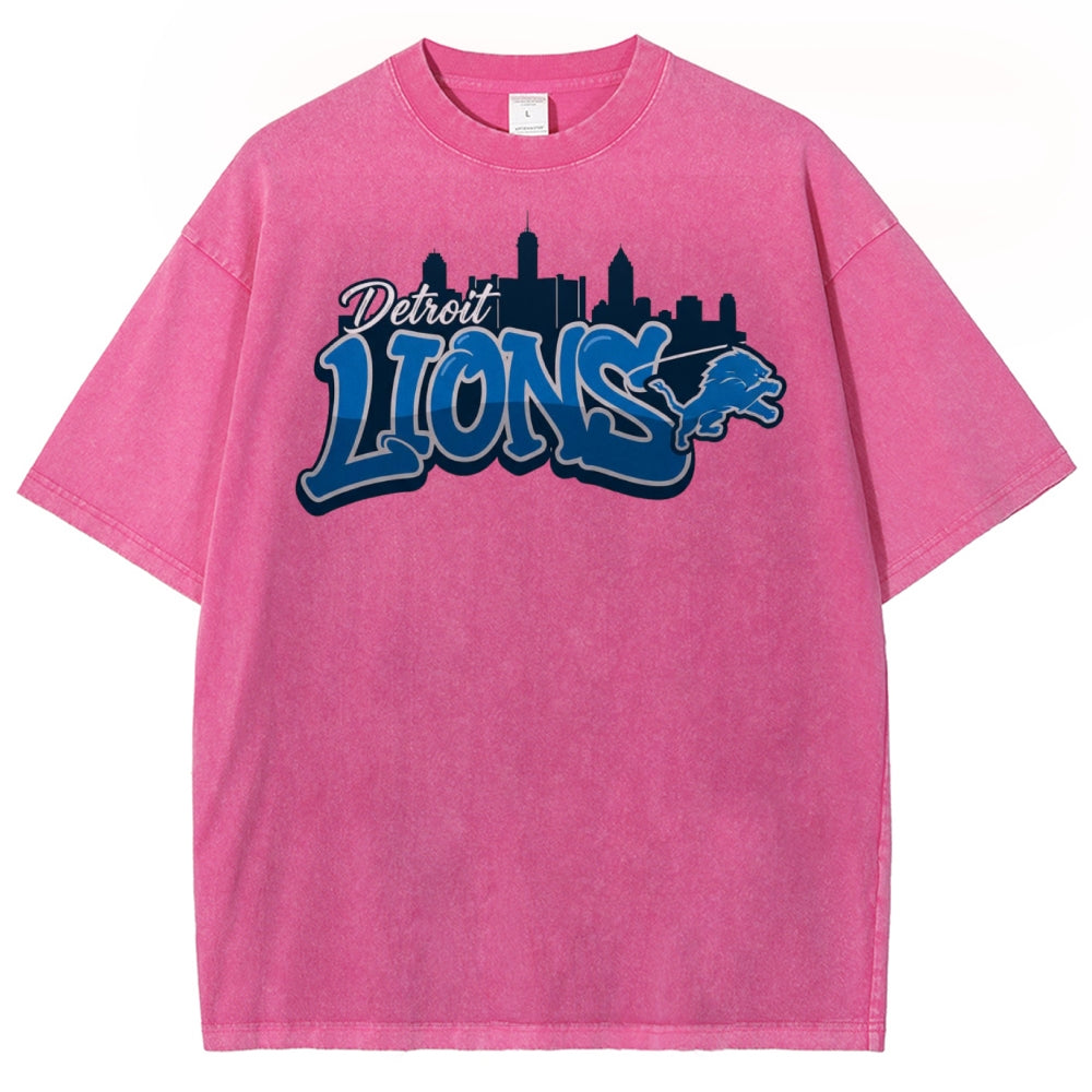 Detroit Lions Unisex Vintage Washed T-shirt