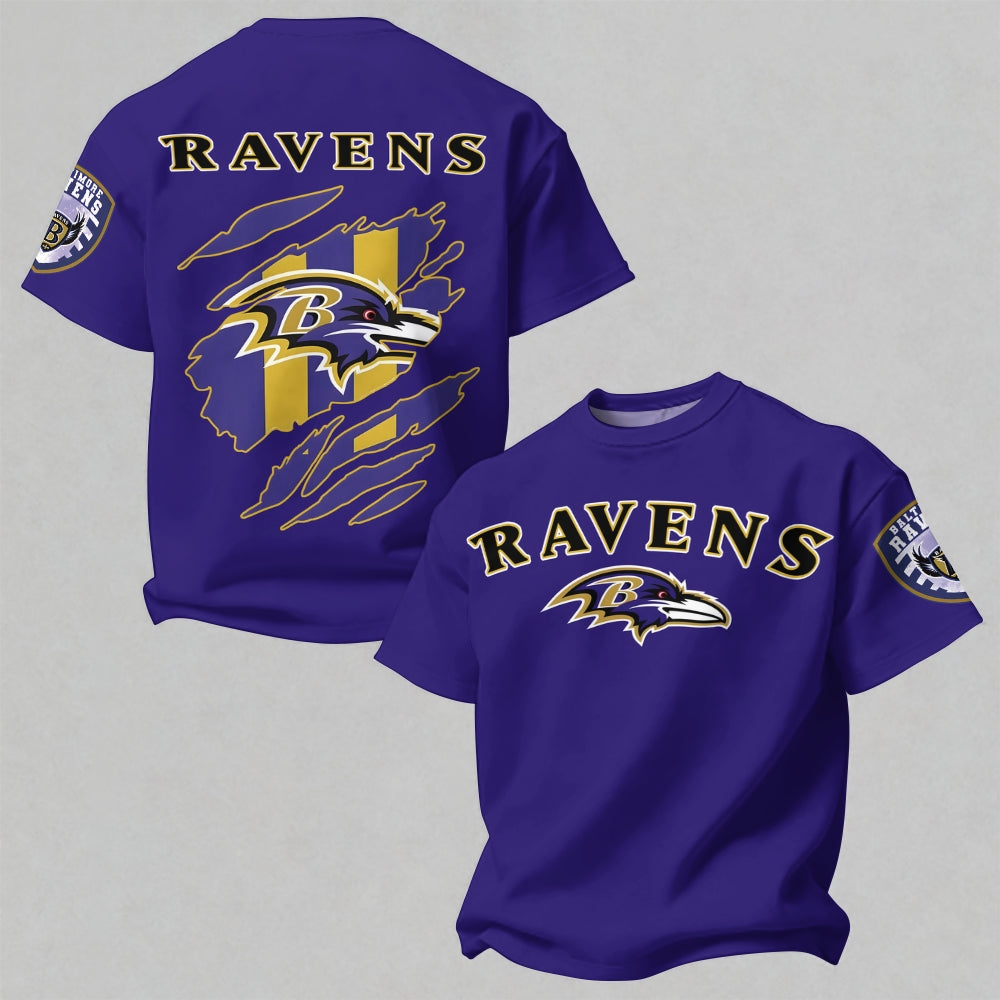 "Baltimore Ravens" Printed Oversized Unisex T-shirt