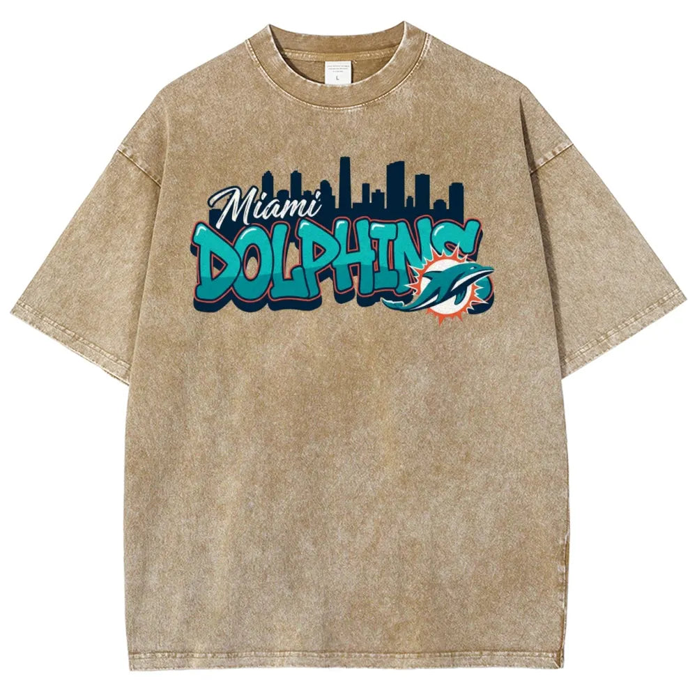 Miami Dolphins Unisex Vintage Washed T-shirt