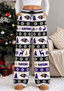 Womens Baltimore Ravens Christmas Wide Leg Pants