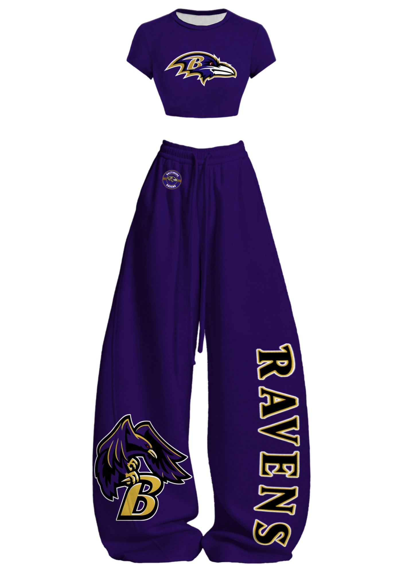 Baltimore Ravens Tops & Elasticated Trousers Two-Piece Set Main image