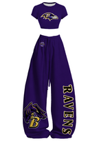 Baltimore Ravens Tops & Elasticated Trousers Two-Piece Set
