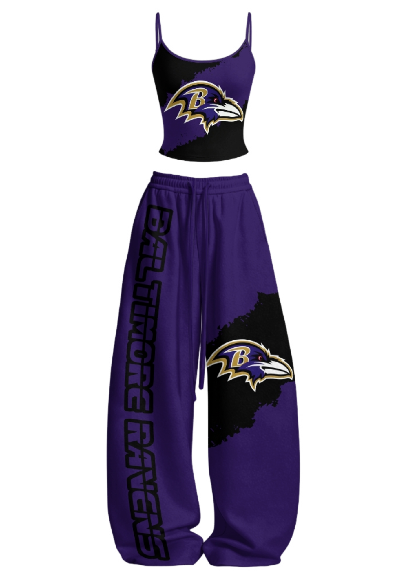 Baltimore Ravens Tops & Elasticated Trousers Two-Piece Set Main image