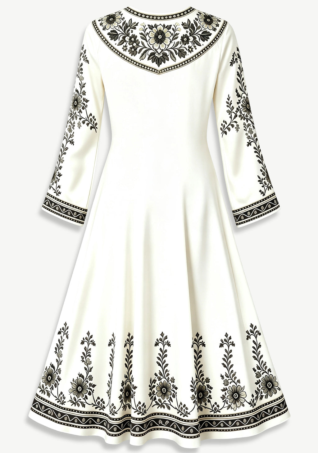New Orleans Saints Boho Floral Printed Game‑Day Midi Dress
