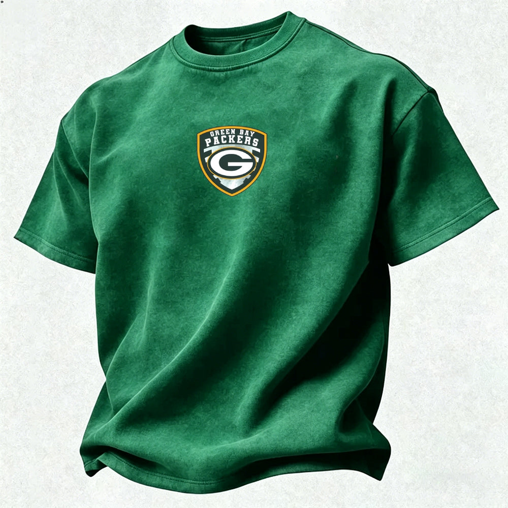 Green Bay Packers Printed Unisex 100% Pure Cotton Washed T-Shirt