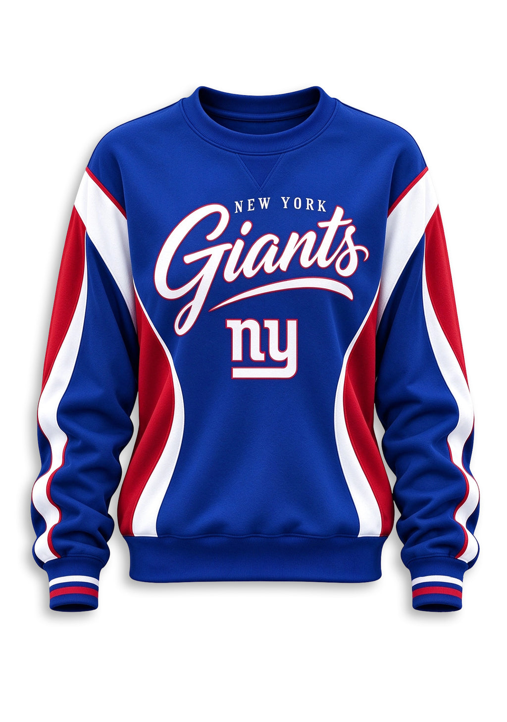 Women's New York Giants Crewneck Sweatshirt & Flared Pants 2 Piece Set