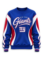 Women's New York Giants Crewneck Sweatshirt & Flared Pants 2 Piece Set