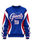 Women's New York Giants Crewneck Sweatshirt & Flared Pants 2 Piece Set