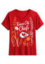 Women's Kansas City Chiefs Wildflower Graphic V-Neck Raglan Rolled T-Shirt