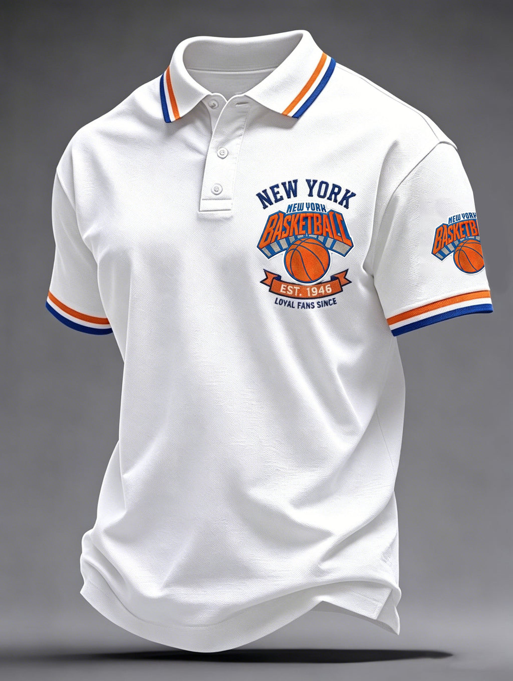 Men's NY Basketball Classic Emblem Polo Short-Sleeve