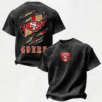 San Francisco 49ers Printed Unisex 100% Pure Cotton Washed T-Shirt