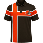 Cleveland Browns Color‑Block Fan Polo Shirt