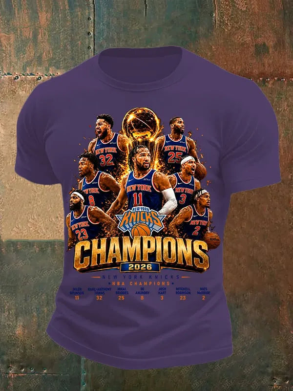 Men's New York Knicks Champions Team Roster T-shirt