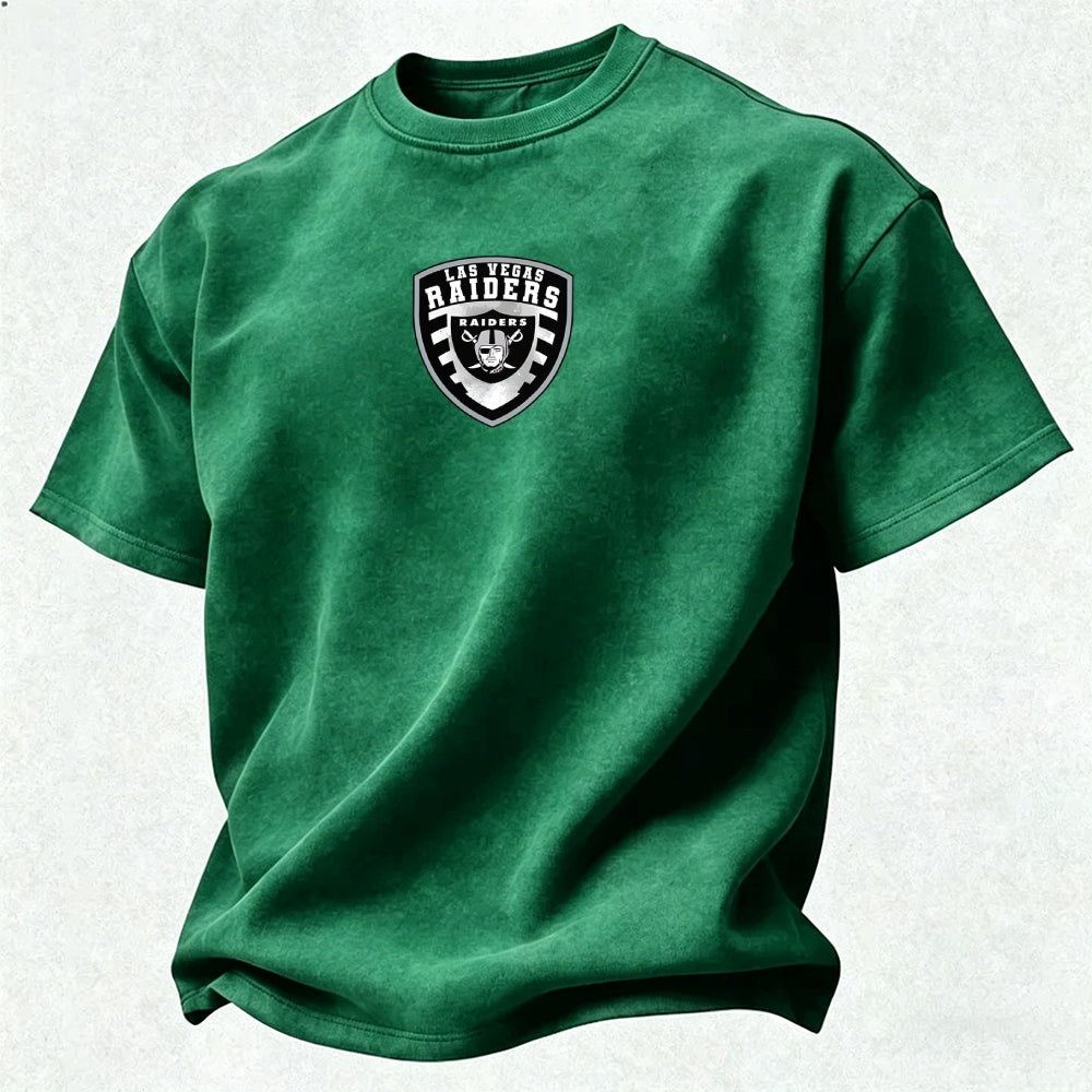 Las Vegas Raiders Printed Unisex 100% Pure Cotton Washed T-Shirt