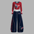 "Houston Texans" Long-sleeved double-layer stretch pants set