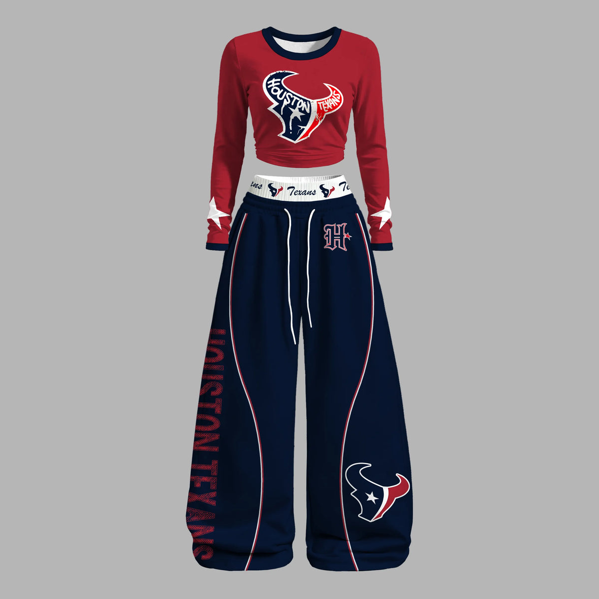 "Houston Texans" Long-sleeved double-layer stretch pants set Main image