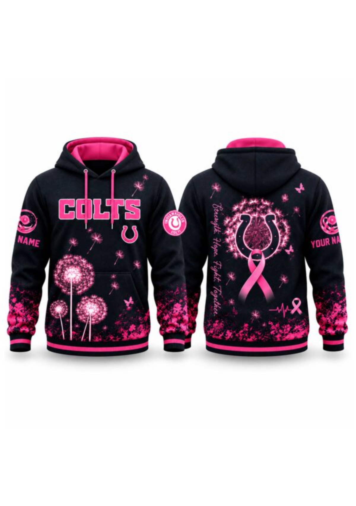 Indianapolis Colts Breast Cancer Awareness Dandelion Hoodie Main image