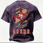 San Francisco 49ers Printed Unisex 100% Pure Cotton Washed T-Shirt