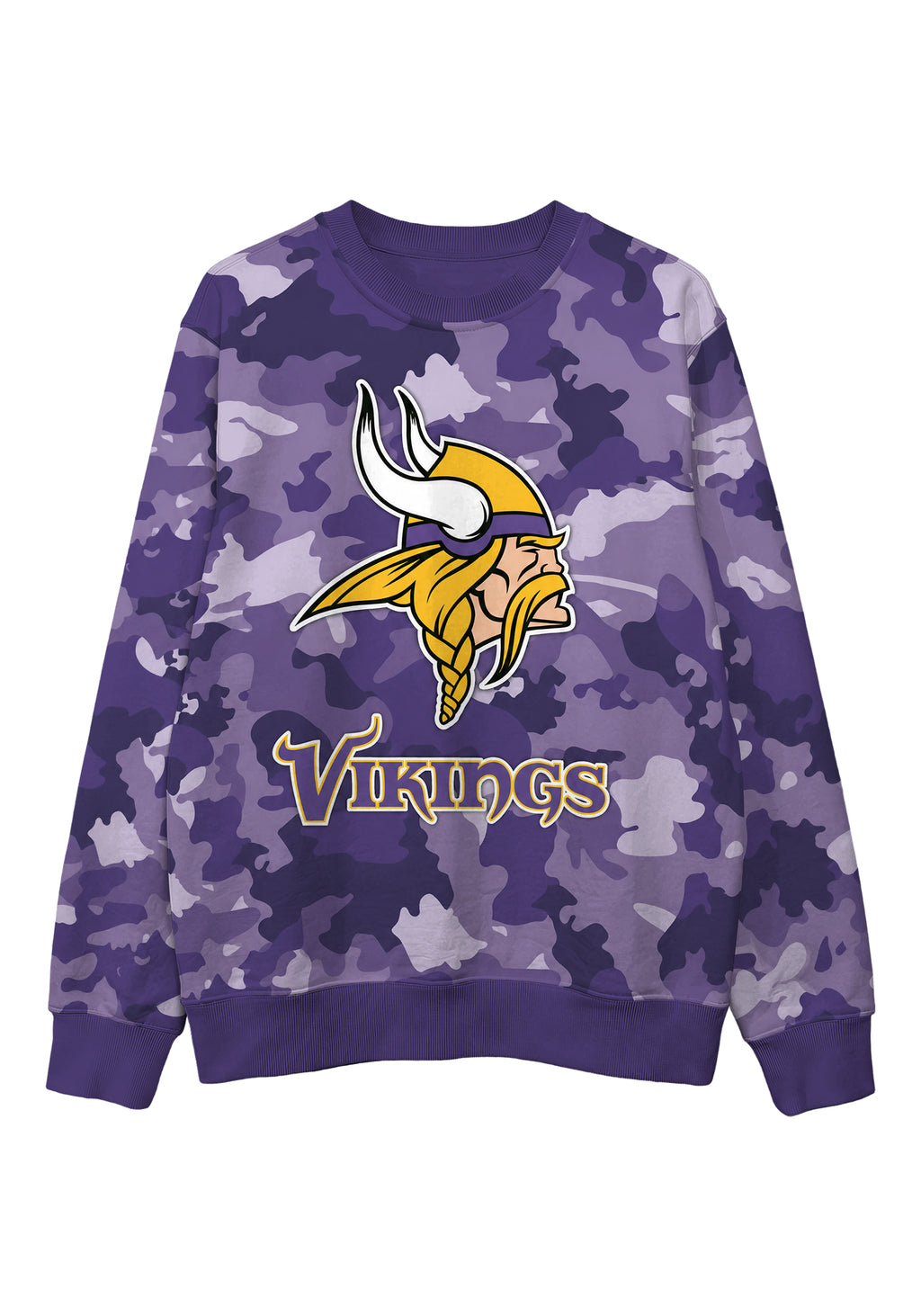 Minnesota Vikings Camo Graphic Crewneck Sweatshirt