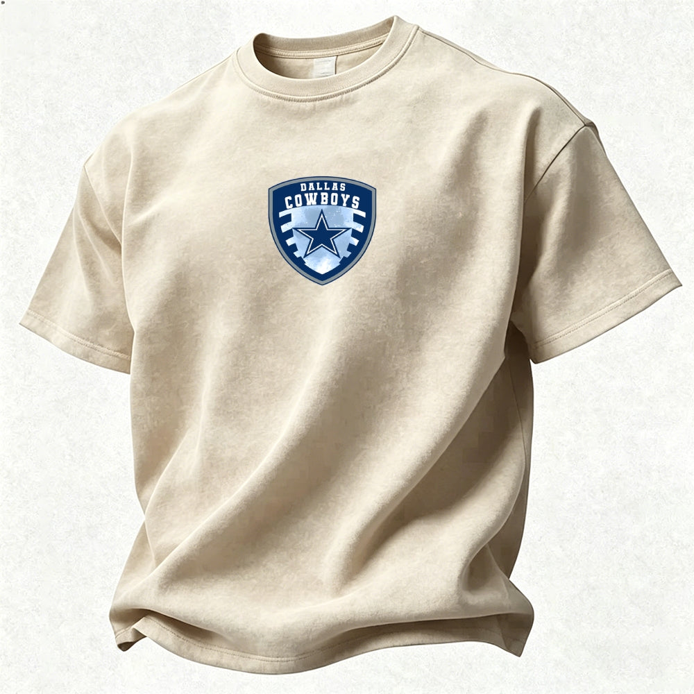 Dallas Cowboys Printed Unisex 100% Pure Cotton Washed T-Shirt