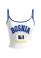 Bosnia Sarajevo Flag Tops & Elasticated Trousers Two-Piece Set