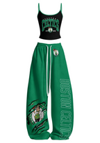 Boston Celtics Tops & Elasticated Trousers Two-Piece Set