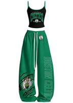 Boston Celtics Tops & Elasticated Trousers Two-Piece Set