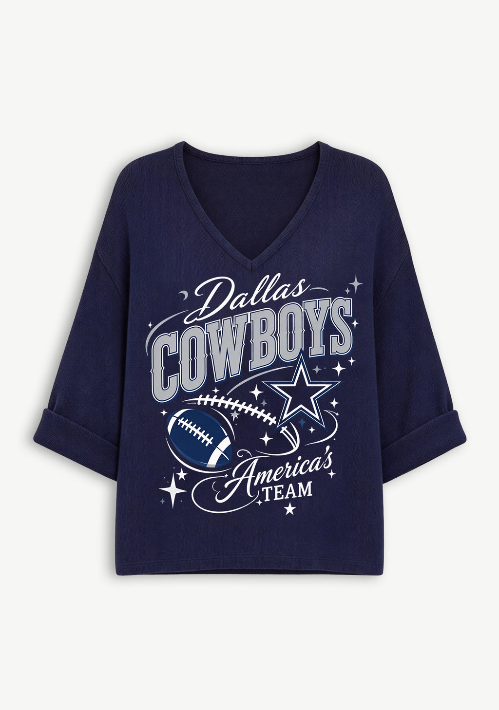 Women Dallas Cowboys Long Sleeve Game Day Shirt