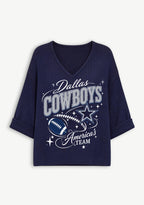 Women Dallas Cowboys Long Sleeve Game Day Shirt