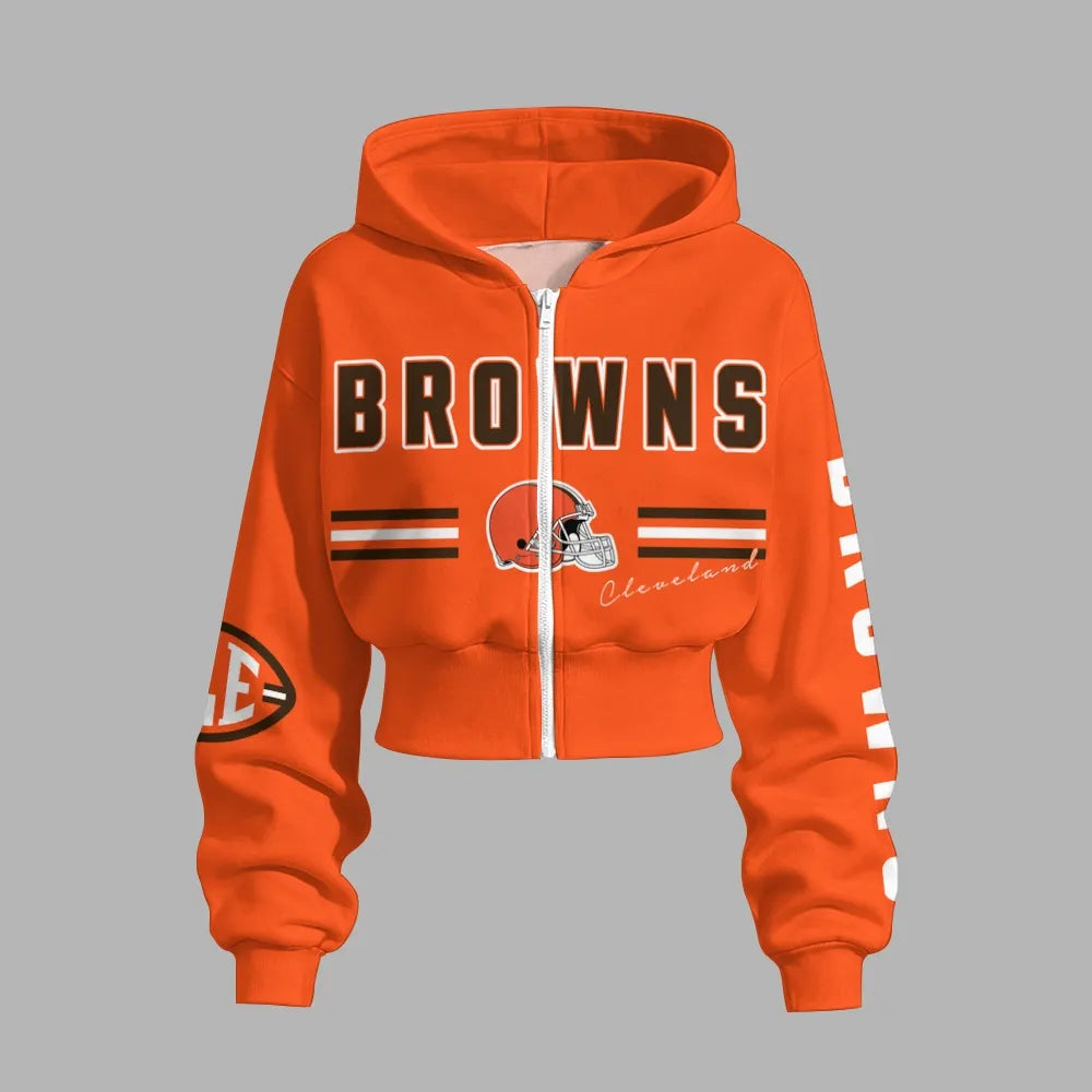 Cleveland Browns Zip-up hooded jacket and elastic-waist pants set | NFL Secondary image