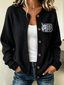 Women'S Casual Football Plant Knitted Cardigan Top