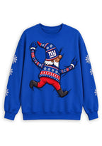 Women's New York Giants Christmas Gnome Crewneck Sweatshirt