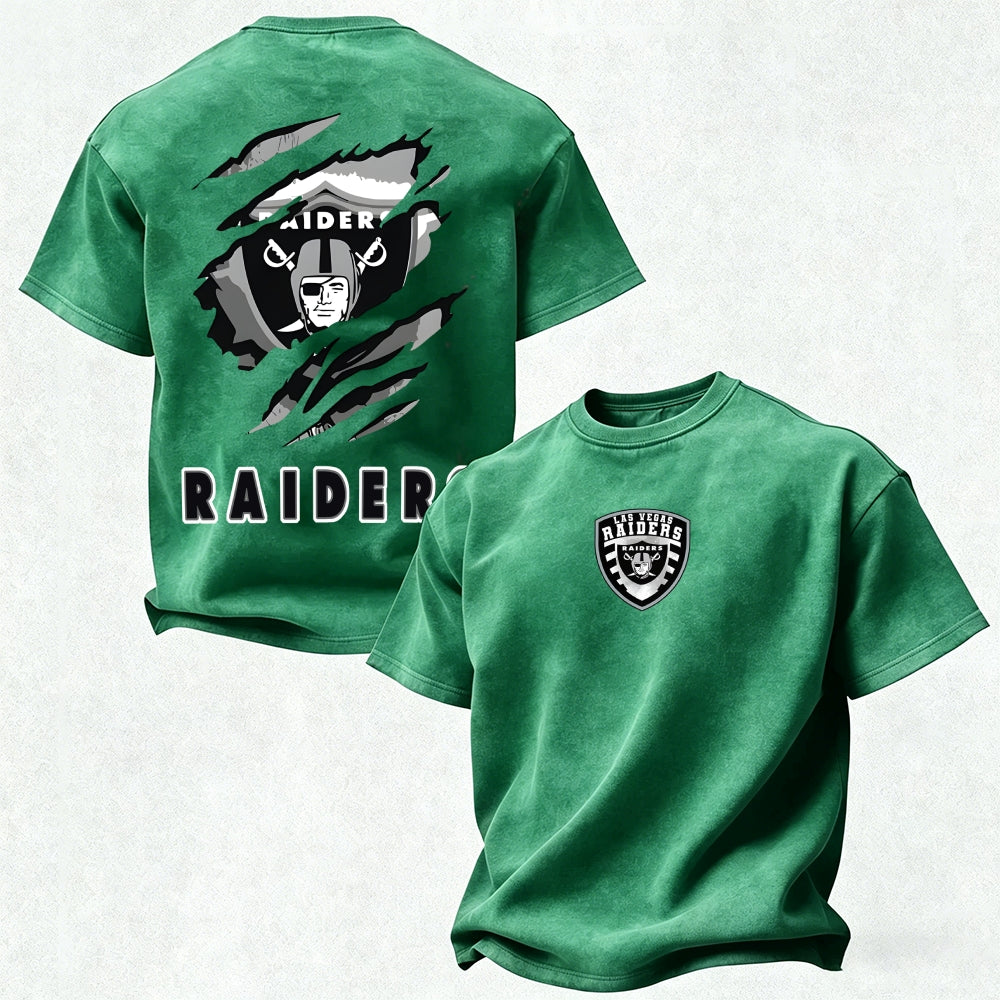 Las Vegas Raiders Printed Unisex 100% Pure Cotton Washed T-Shirt