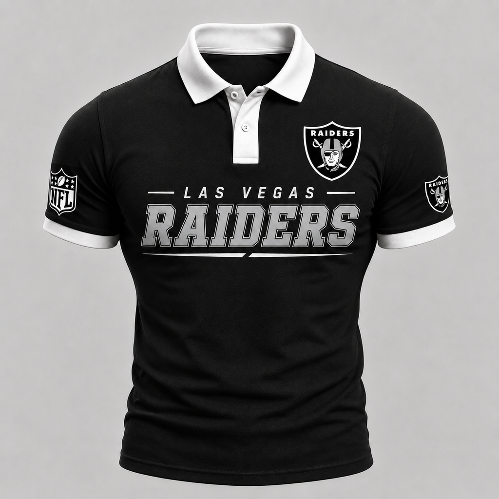 Las Vegas Raiders Men's Polo Leader Shirt Print