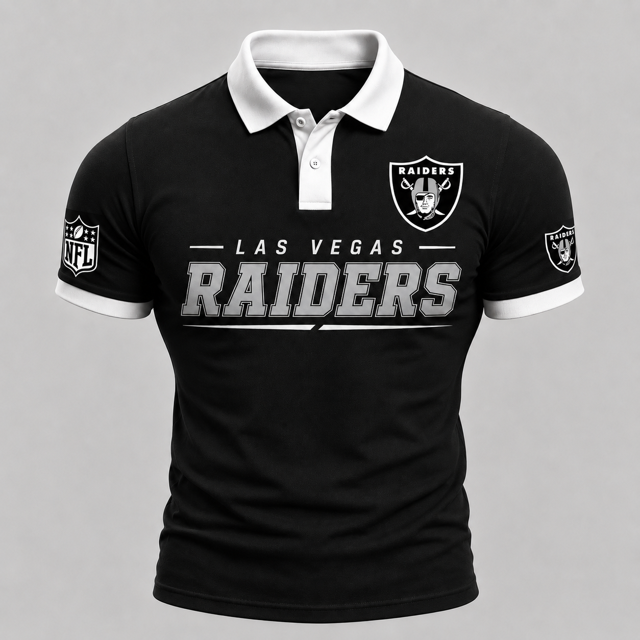 Las Vegas Raiders Men's Polo Leader Shirt Print
