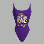Minnesota Vikings X Pokémon Bodysuit  & Stretch Black Denim Shorts Two-Piece Set